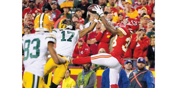 Kansas City Chiefs har en segersvit mot Green Bay Packers